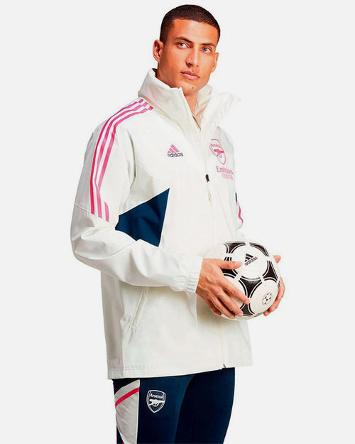 Veste Coupe-Vent Arsenal - Blanc/Rose/Bleu - Footkorner