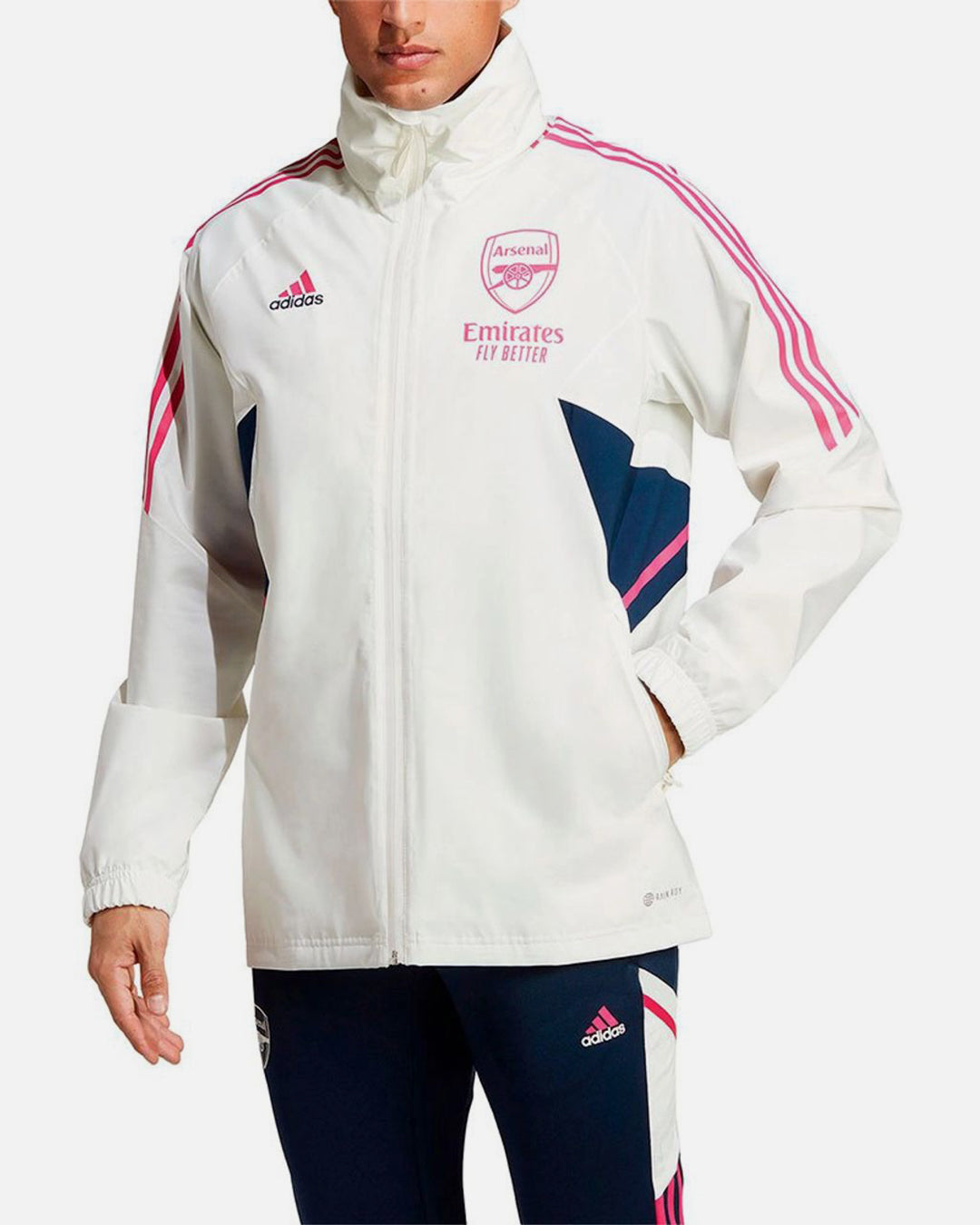 Arsenal Windbreaker Jacket 2022/2023 - White/Pink/Blue
