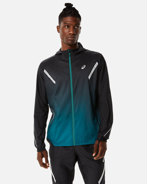 Veste Coupe-Vent Asics Lite Show™ Jacket - Noir/Bleu - Footkorner