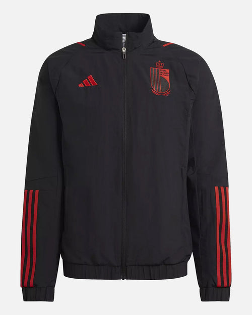Veste Coupe-Vent Belgique 2022 - Noir/Rouge - Footkorner