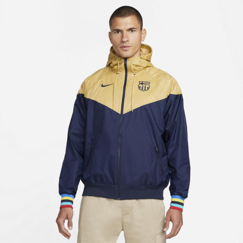 Chaqueta cortavientos FC Barcelona 2022/2023 - Azul/Dorado - Footkorner