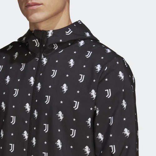Chaqueta cortavientos Juventus 2022/2023 - Negro/Blanco - Footkorner