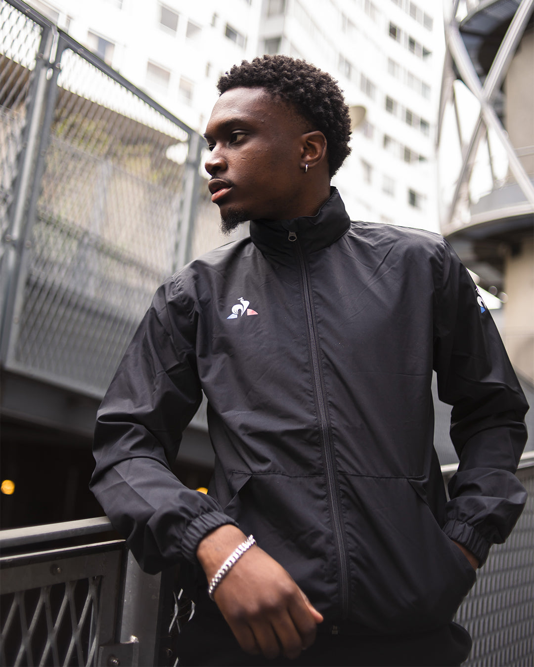 Chaqueta cortavientos Le Coq Sportif - Negro