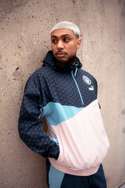Giacca a vento del Manchester City - Blu/Beige - Footkorner