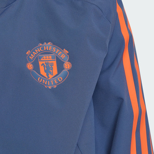 Manchester United Juniors Windbreaker Jacket 2022/2023 - Blue/Orange - Footkorner