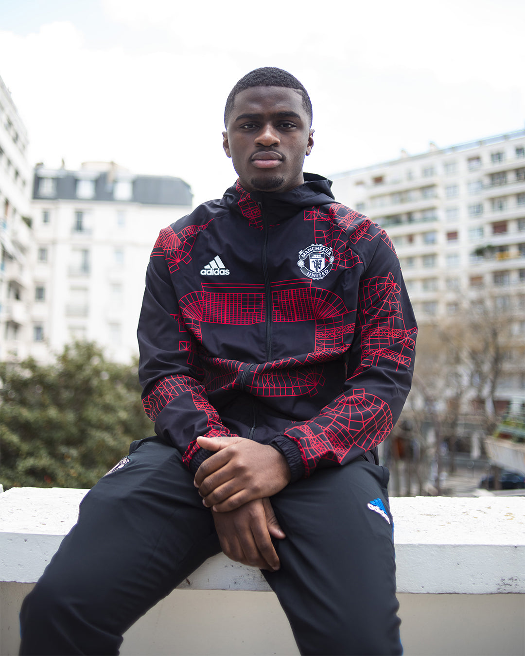 FootkornerManchester United 2023 Windbreaker - Black/Red