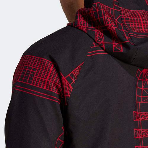 Manchester United 2023 Windbreaker - Black/Red - Footkorner
