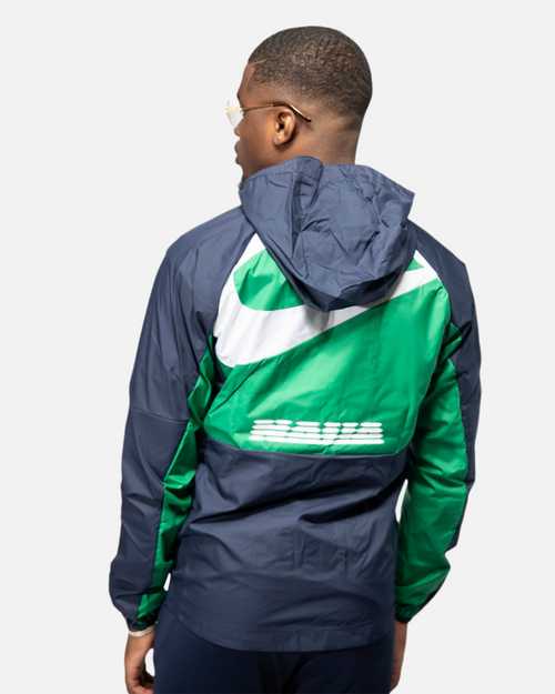 Nigeria Windbreaker Jacket - Green/Blue/White - Footkorner