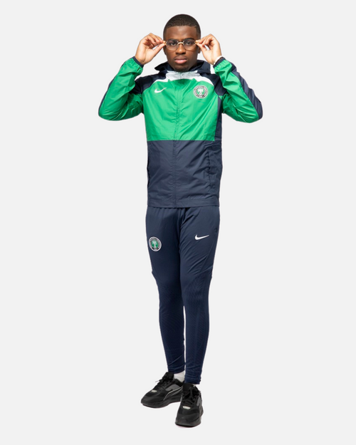 Nigeria Windbreaker Jacket - Green/Blue/White - Footkorner
