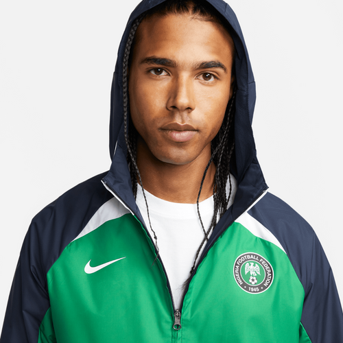 Nigeria Windbreaker Jacket - Green/Blue/White - Footkorner