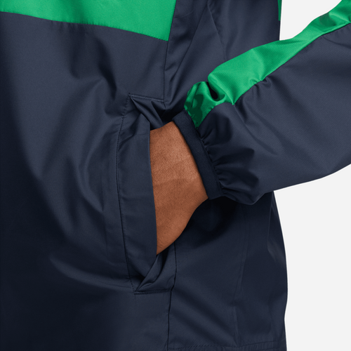 Nigeria Windbreaker Jacket - Green/Blue/White - Footkorner