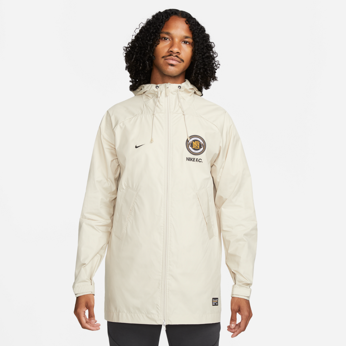 FootkornerNike FC Storm-Fit Windbreaker Jacket - Beige/Black