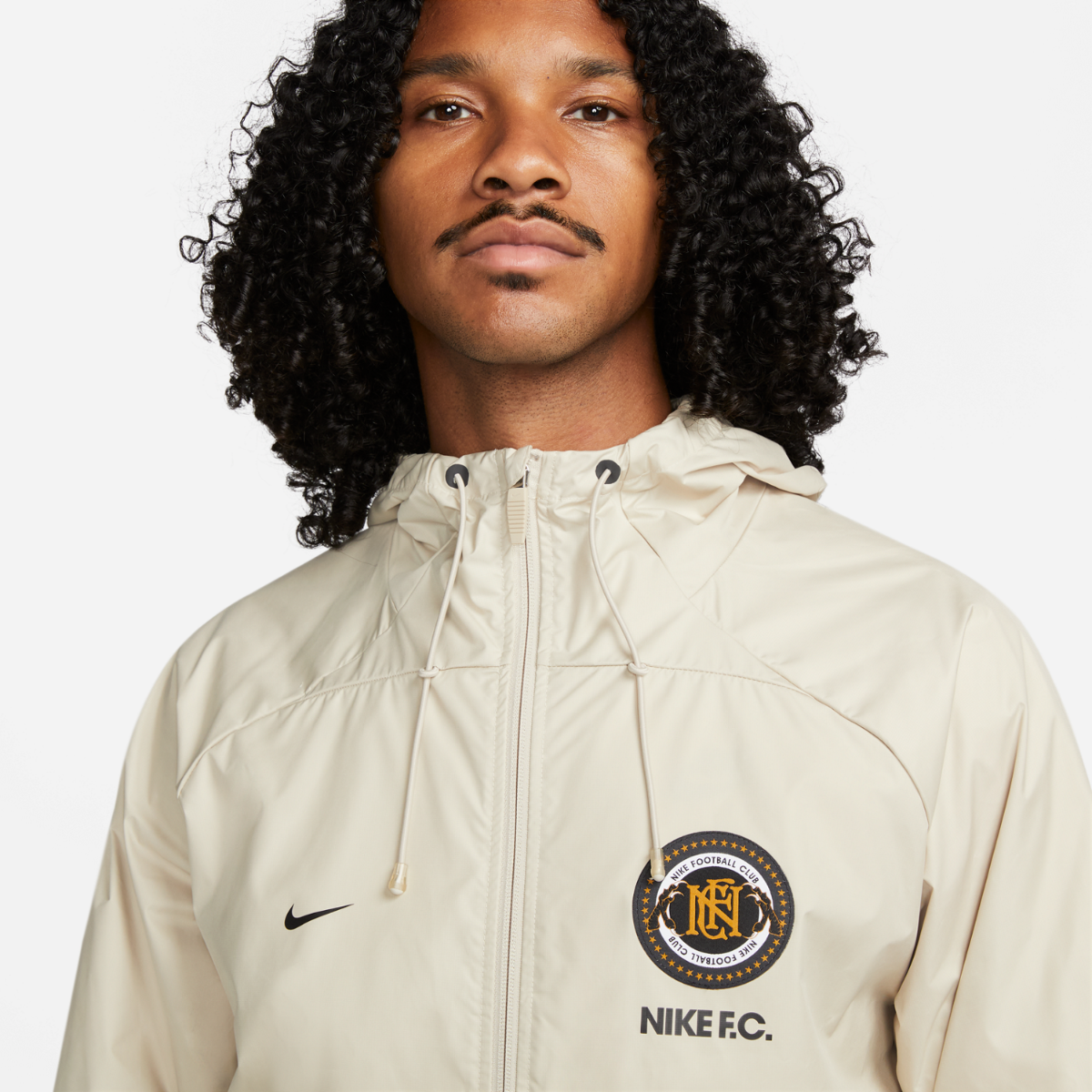 FootkornerNike FC Storm-Fit Windbreaker Jacket - Beige/Black