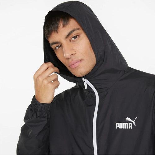 Puma Essentials Solid Windjacke – Schwarz/Weiß - Footkorner