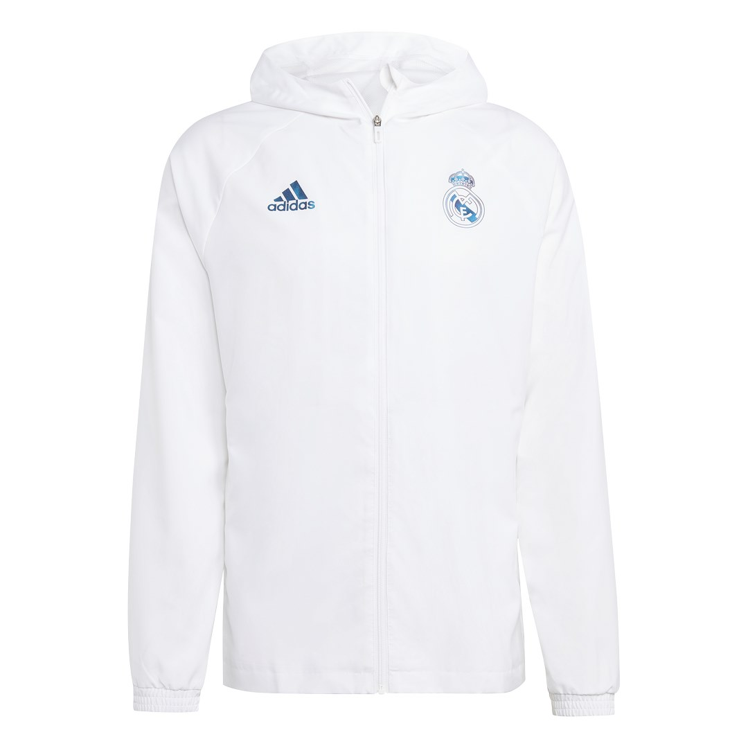 FootkornerReal Madrid Windbreaker Jacket - White/Blue