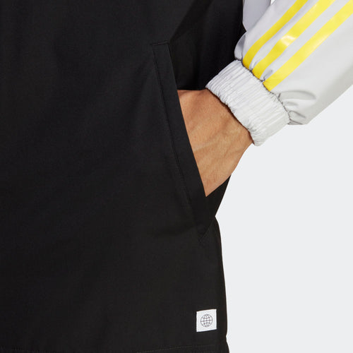 Tiro 23 Windbreaker Jacket - White/Black/Yellow - Footkorner