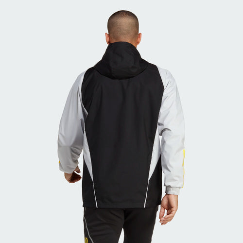 Tiro 23 Windbreaker Jacket - White/Black/Yellow - Footkorner