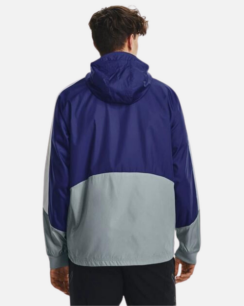 Under Armor Legacy Windbreaker Jacket - Grey/Blue - Footkorner