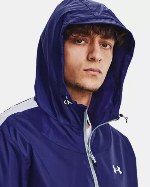 Under Armor Legacy Windbreaker Jacket - Grey/Blue - Footkorner