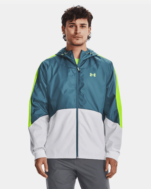 Chaqueta cortavientos Under Armour Running Legacy - Gris/Azul/Verde - Footkorner