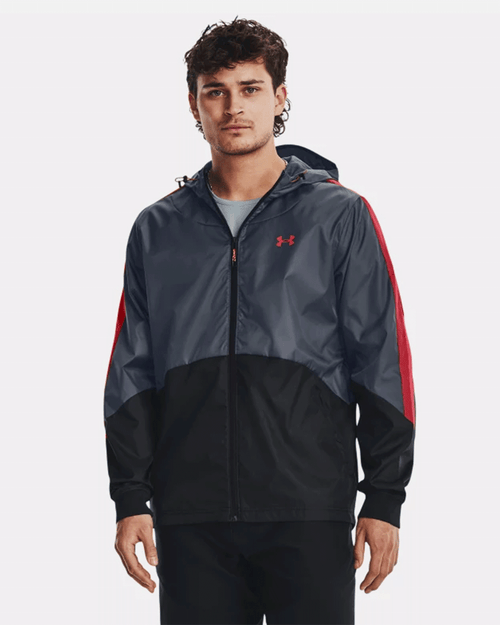 Veste Coupe-Vent Under Armour Running Legacy - Noir/Gris/Rouge - Footkorner
