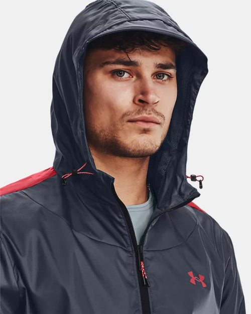 Veste Coupe-Vent Under Armour Running Legacy - Noir/Gris/Rouge - Footkorner