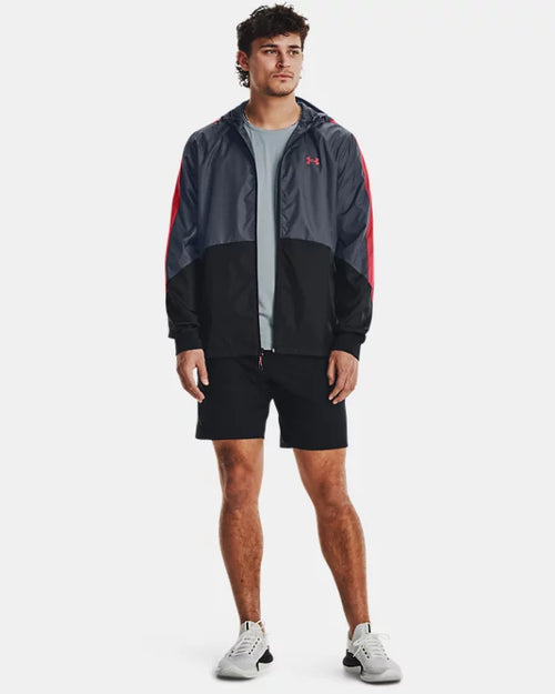 Veste Coupe-Vent Under Armour Running Legacy - Noir/Gris/Rouge - Footkorner