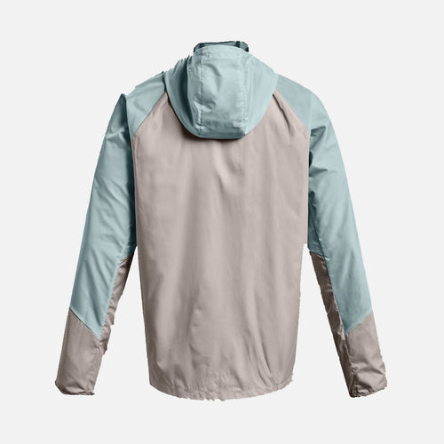 Under Armor UA Rush Windbreaker Jacket - Grey/Blue - Footkorner
