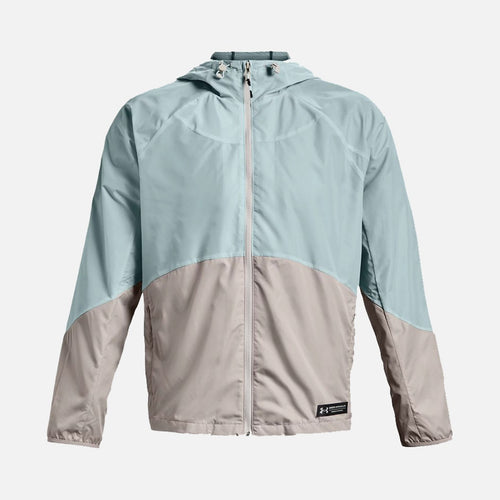 Under Armor UA Rush Windbreaker Jacket - Grey/Blue - Footkorner
