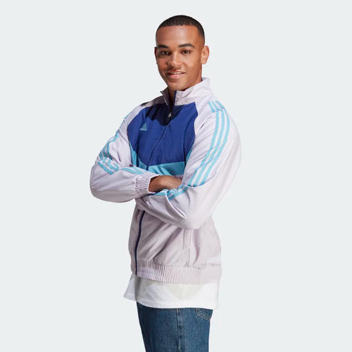 Adidas Tiro Canvas Jacket - Mauve/Blue - Footkorner