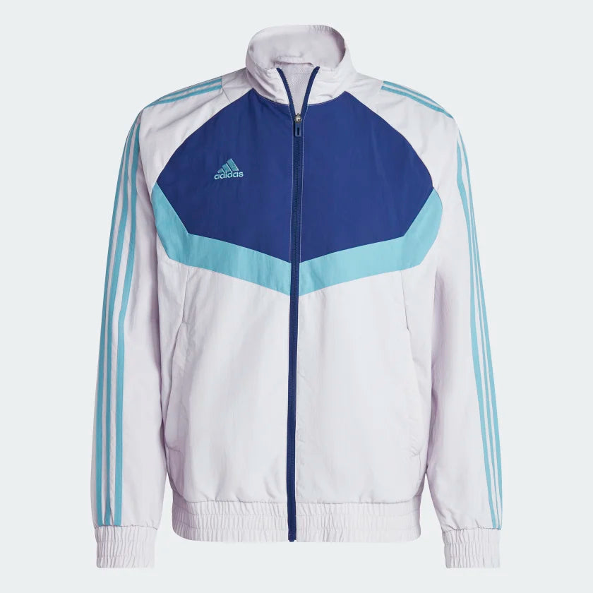 Adidas Tiro Canvas Jacke – Beige/Blau