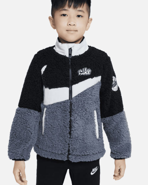 Veste Nike Sherpa Jacket Enfant - Noir/Gris - Footkorner