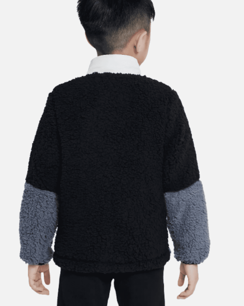 Veste Nike Sherpa Jacket Enfant - Noir/Gris - Footkorner