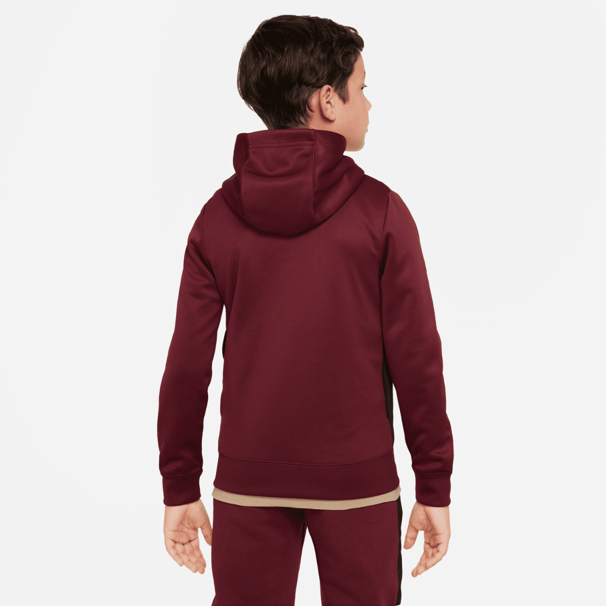Nike Sportswear Hybrid Junior Jacke – Kastanienbraun/Weiß/Schwarz
