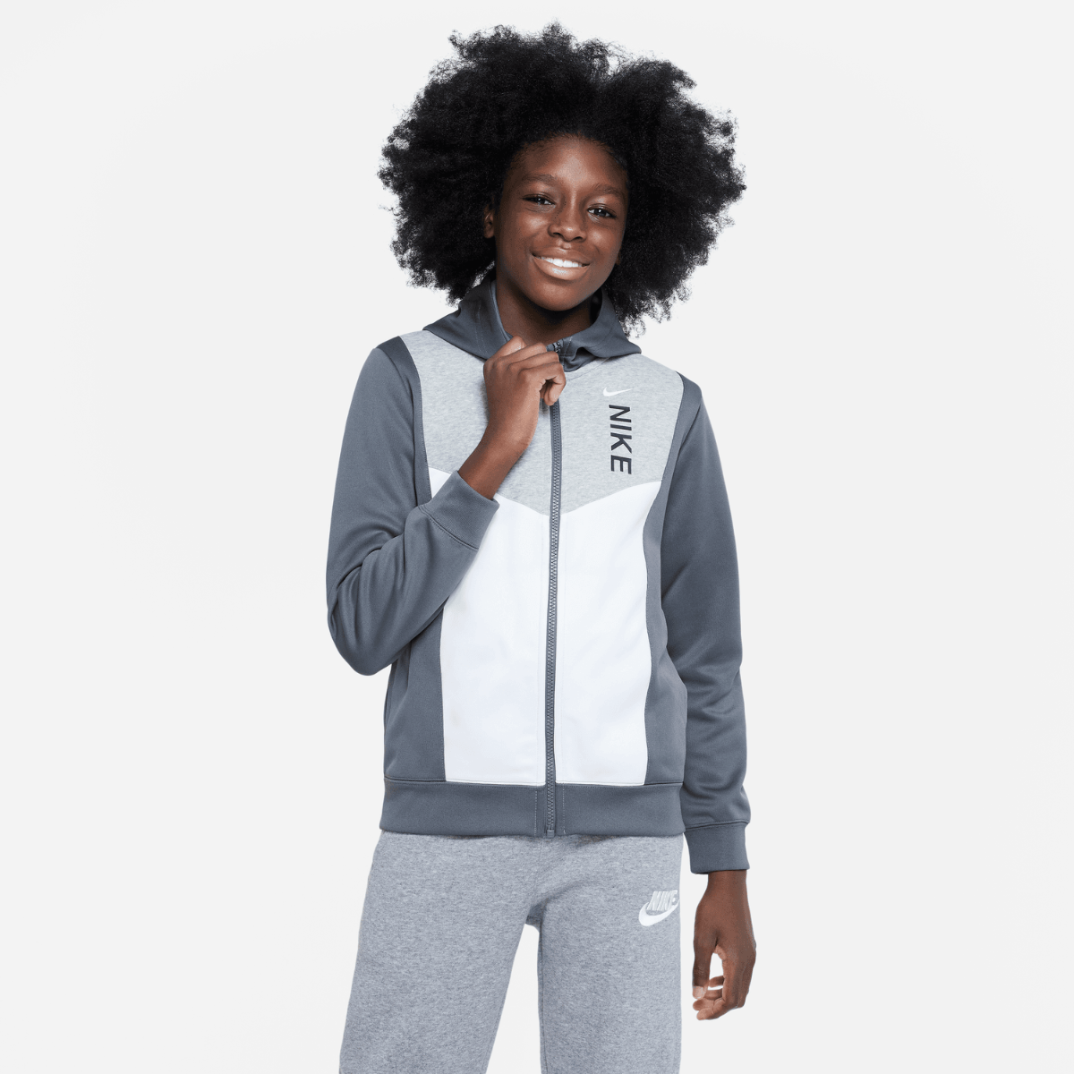 Weste Nike Sportswear Hybrid Junior - Grau/Weiß