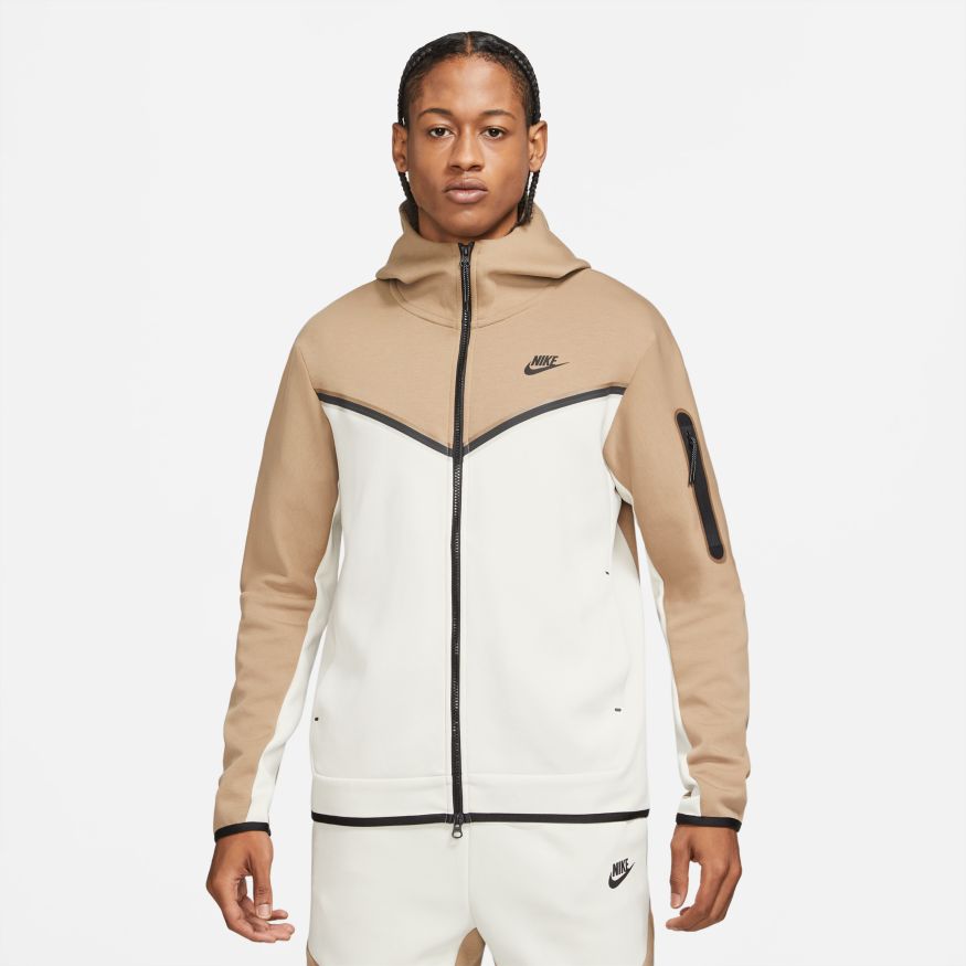 FootkornerVeste Nike Tech Fleece - Beige/Blanc