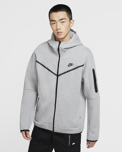 Nike Tech Fleece Jacke – Grau/Schwarz - Footkorner