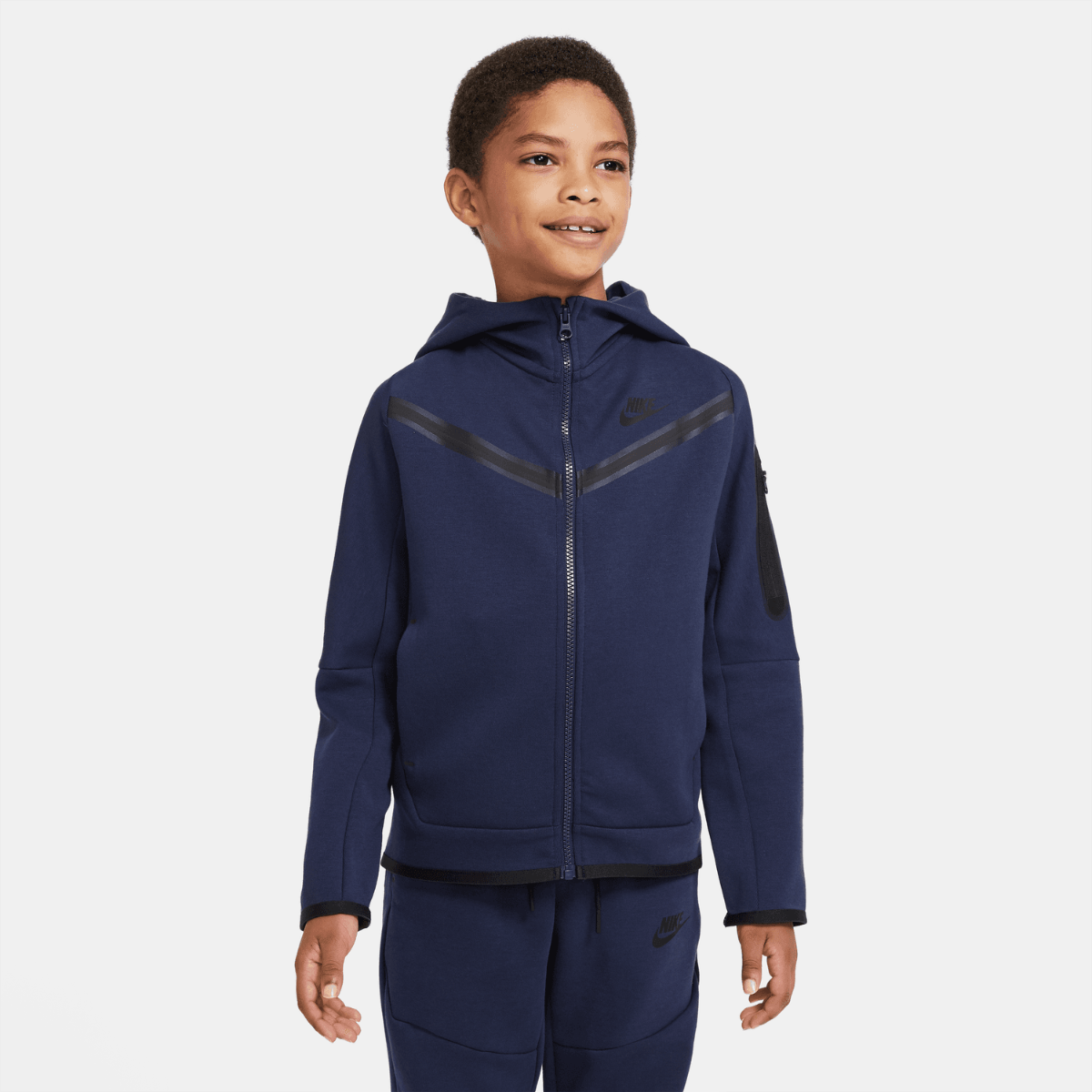 Nike Tech Fleece Junior Jacke – Blau/Schwarz