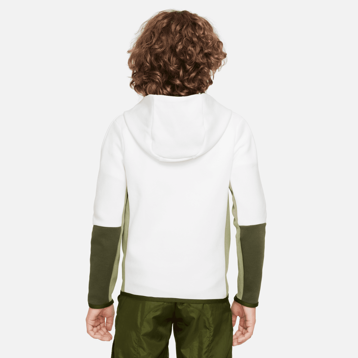 Nike Tech Fleece Junior Jacket - Khaki/White/Black