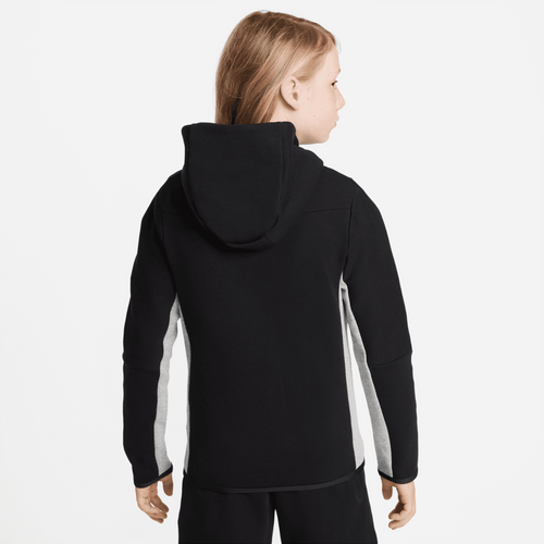 Veste Nike Tech Fleece Junior - Noir/Gris/Blanc - Footkorner