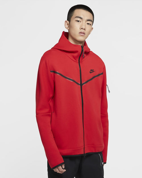 Veste Nike Tech Fleece - Rouge/Noir - Footkorner