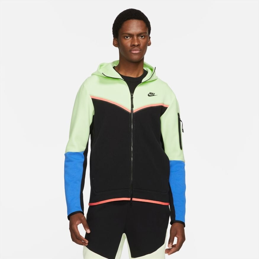 Veste Nike Tech Fleece - Vert/Noir/Bleu