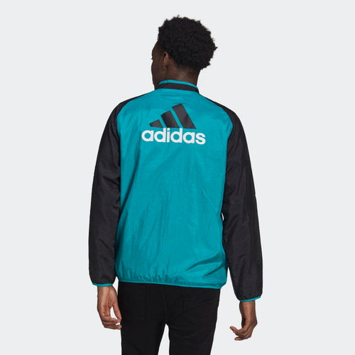 Real Madrid Icon Woven Jacket - Black/Blue  - Footkorner