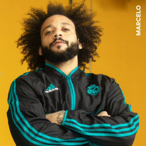 Real Madrid Icon Woven Jacket - Black/Blue  - Footkorner