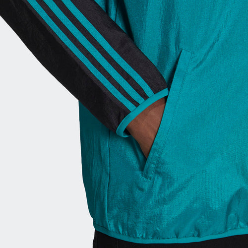Real Madrid Icon Woven Jacket - Black/Blue  - Footkorner