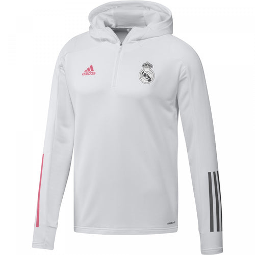 Sweat à capuche Real Madrid - Blanc/Rose - Footkorner
