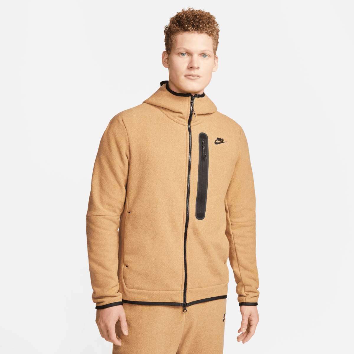 Nike Sportswear Tech Fleece-Weste – Beige/Schwarz