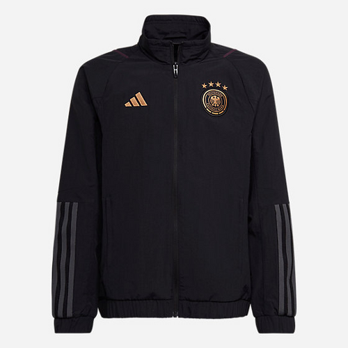 Chaqueta Chándal Alemania Júnior 2022 - Negro/Dorado - Footkorner