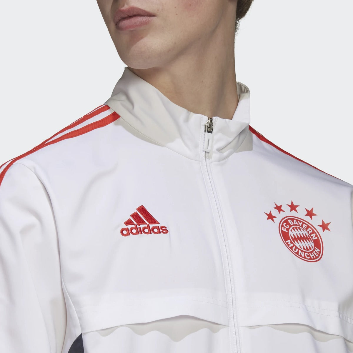 FootkornerBayern München Trainingsjacke 2022/2023 – Weiß/Rot/Schwarz