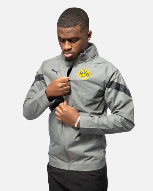 Dortmund Tracksuit Jacket - Grey/Black/Yellow - Footkorner